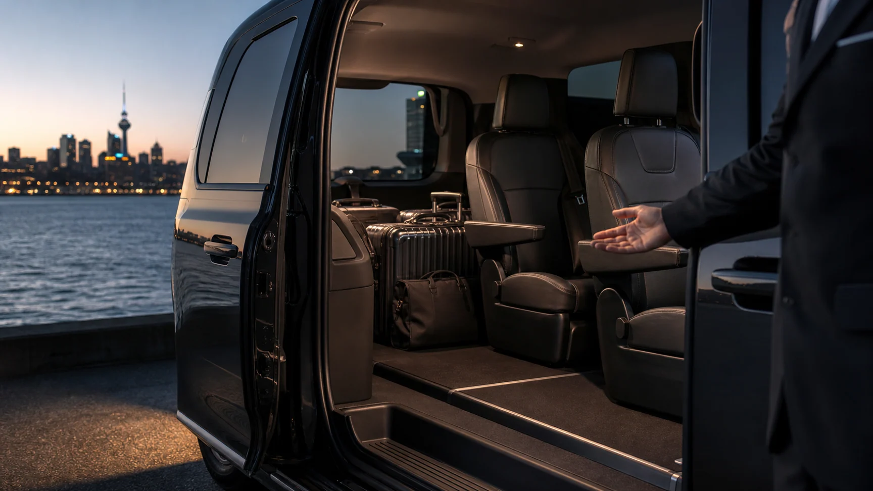 Clean and comfortable private passenger interior